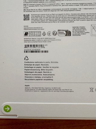 Ipad Sigillato Air M4 2026 Nuovo da attivare