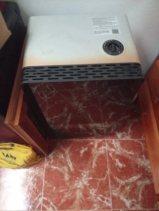 Estufa de gas moderna negra