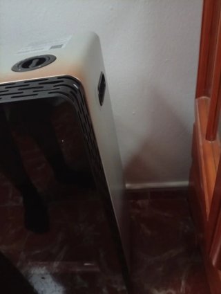 Estufa de gas moderna negra