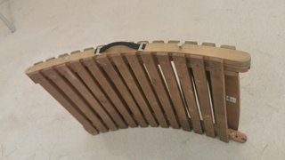 2 Tumbonas ergonómicas madera Acacia + acolchados