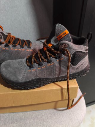 Botas Merrell Wrapt Mid WP Hombre 43 Gris/Naranja