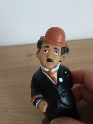 Muñeco Goma Antiguo Charlot Charles Chaplin///