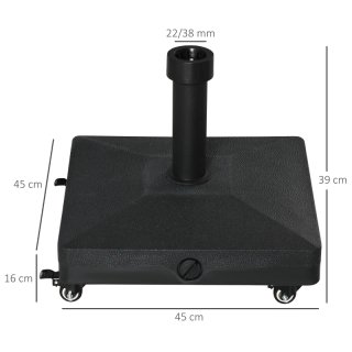 Base para sombrilla con ruedas