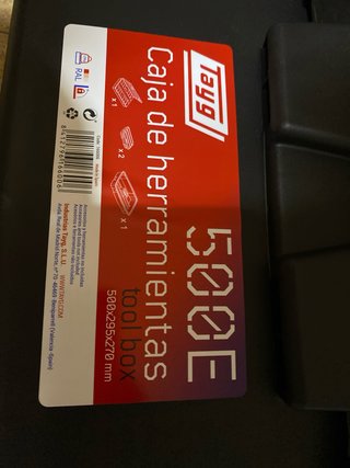 Caja de herramientas TAYG 500E. Nuevo