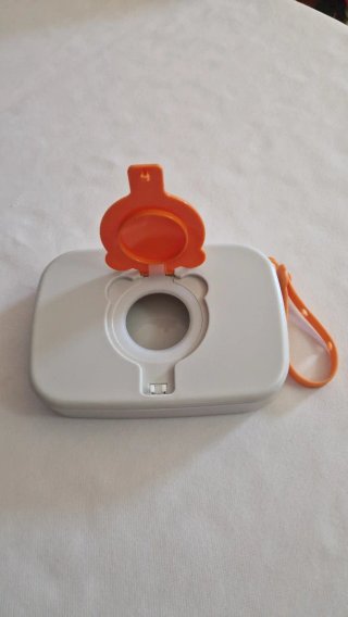 Porta toallitas bebe naranja
