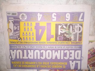 Lote 4 Periódicos MARCA Real Madrid Champions