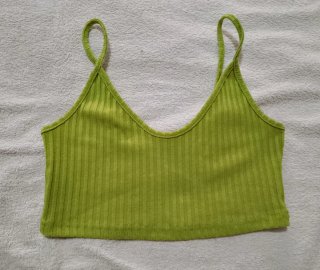 Top donna S nero e verde