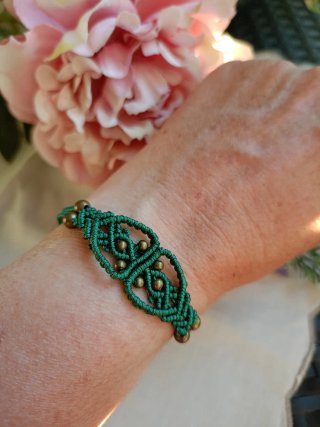 Conjunto Macramé: Pulsera y Pendientes