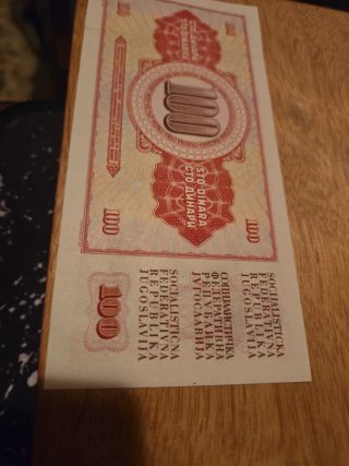 Billete 100 Dinara Yugoslavia Colección