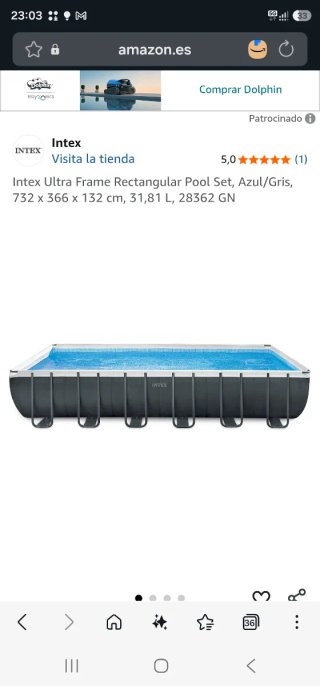 Piscina Desmontable Intex 732x366x132