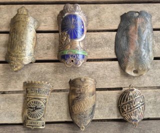 Lote 6 chapas antiguas bicis francesas