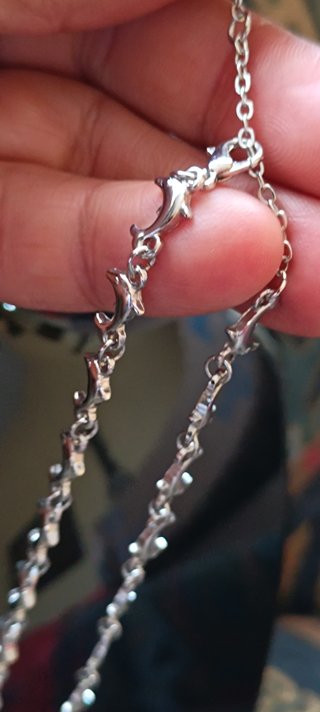 Bracciale, collana con delfino in acciaio inossid