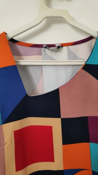Blusa Minueto Estampada Geometría Manga Larga