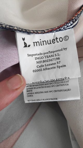 Blusa Minueto Estampada Geometría Manga Larga