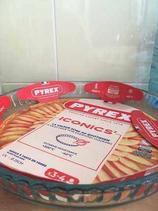 Molde para tarta Pyrex de vidrio