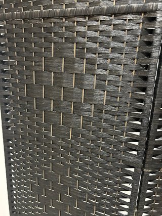 Biombo decorativo de mimbre negro (2)