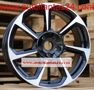 8826 JUEGO DE 4 LLANTAS AUDI RS BLACK META r418028