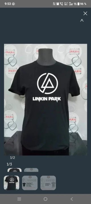 Lote 2 Camisetas Linkin Park Negras
