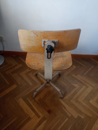 Silla vintage madera y metal