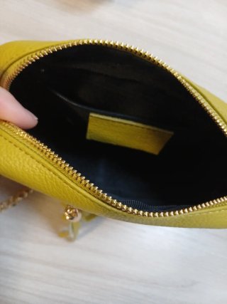 Borsa doppia tracolla in vera pelle