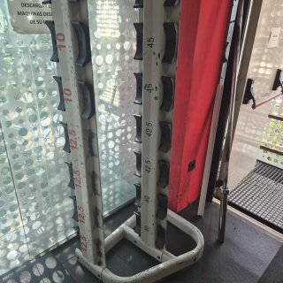 Mancuernas y Soporte Gimnasio