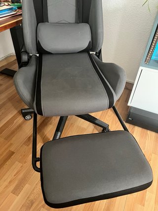 Silla Gaming Escritorio Reposapiés Gris