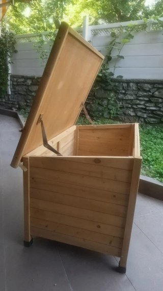Caseta Perro Madera Techo Verde