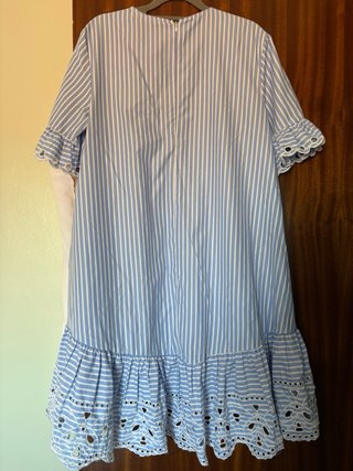 Vestido Sfera Rayas y Encaje