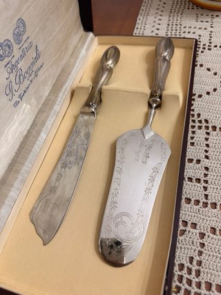Set Torta Vintage Argento 800 G. Boggiali Milano