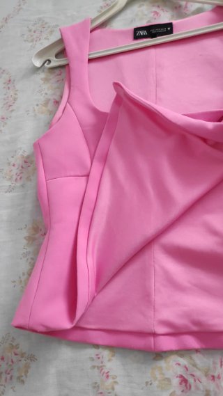 Top Zara forrado rosa
