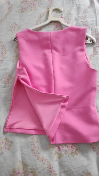 Top Zara forrado rosa