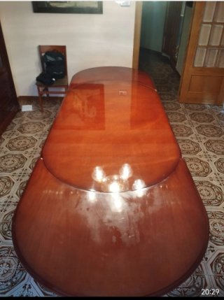 Conjunto Comedor Clásico Madera cerezo.
