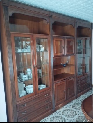 Conjunto Comedor Clásico Madera cerezo.