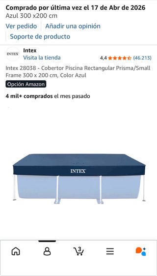 Piscina Desmontable Intex Azul 300x200x75cm