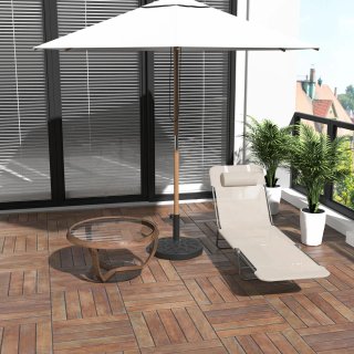 Lettino Prendisole Pieghevole 182x56x24.5 cm