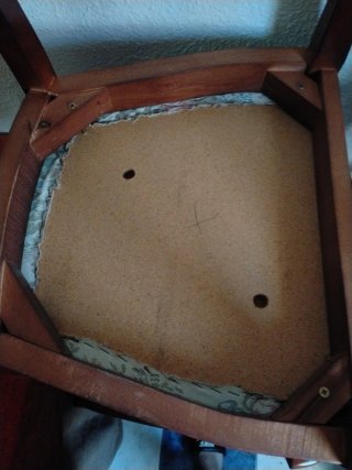 Lote 5 Sillas Comedor Madera Tapizadas