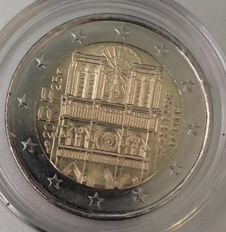 2 Euro Commemorativo Notre Dame Parigi