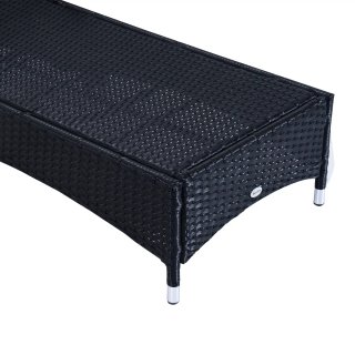 Set da Giardino con 2 Sedie a Sdraio Reclinabili