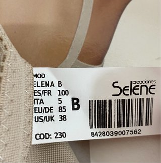 Sujetador alta sujeción beige