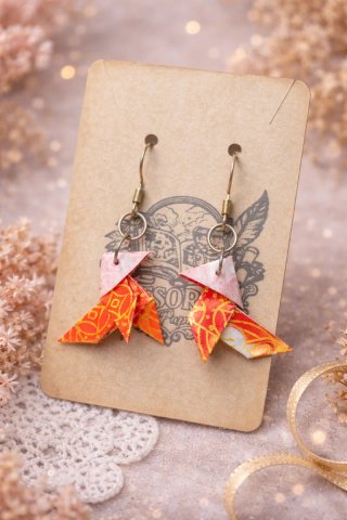 Pendientes Pajaritas Origami