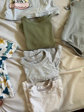 Lote Ropa Bebé Niño Camisetas y Peto