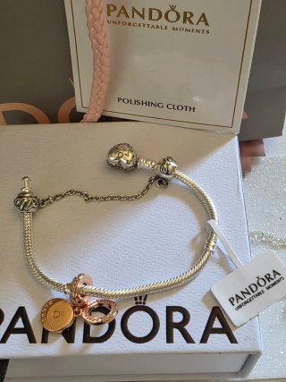 Pulsera Pandora Cierre Seguridad + Charm 16cm