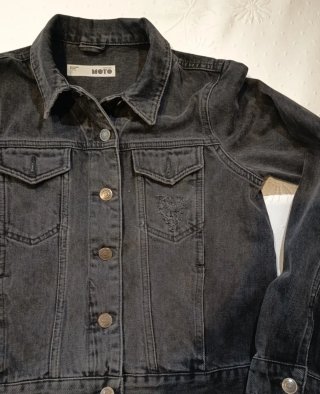 Chaqueta vaquera Topshop Moto negra Talla S