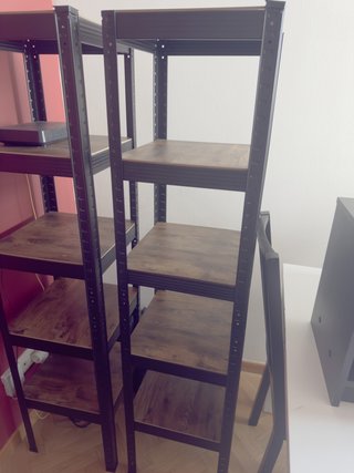 Estantería Industrial Madera y Metal
