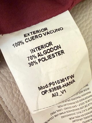 Bandolera prémium de piel en color marfil de Prüne