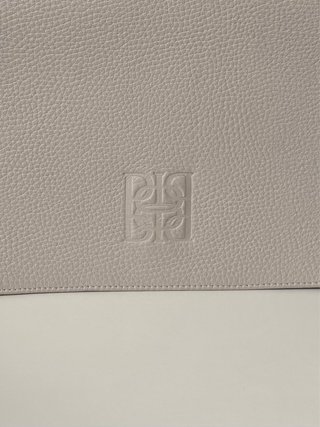Bandolera prémium de piel en color marfil de Prüne