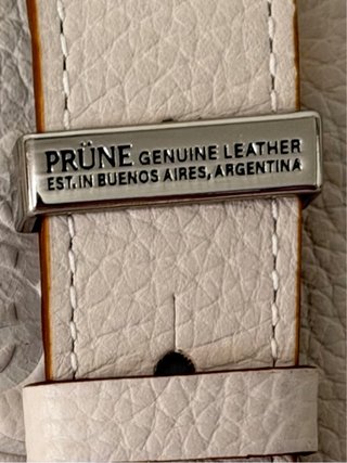 Bandolera prémium de piel en color marfil de Prüne