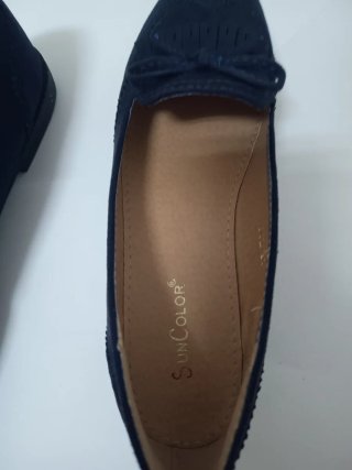 Zapatos planos mujer SunColor azul talla 37
