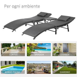 Lettini Prendisole Richiudibili Cuscini Rimovibili