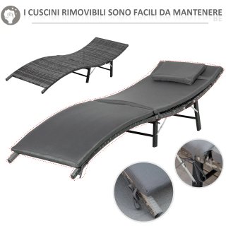 Lettini Prendisole Richiudibili Cuscini Rimovibili